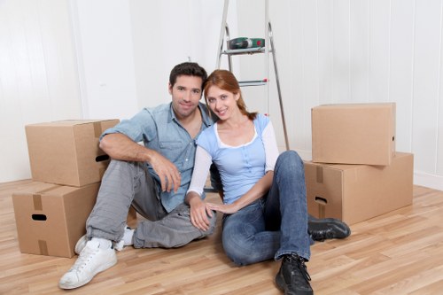 Loading furniture into a removal truck for a Dagenham move